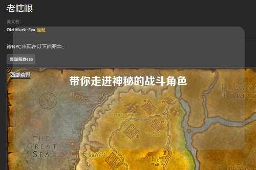 带你走进神秘的战斗角色